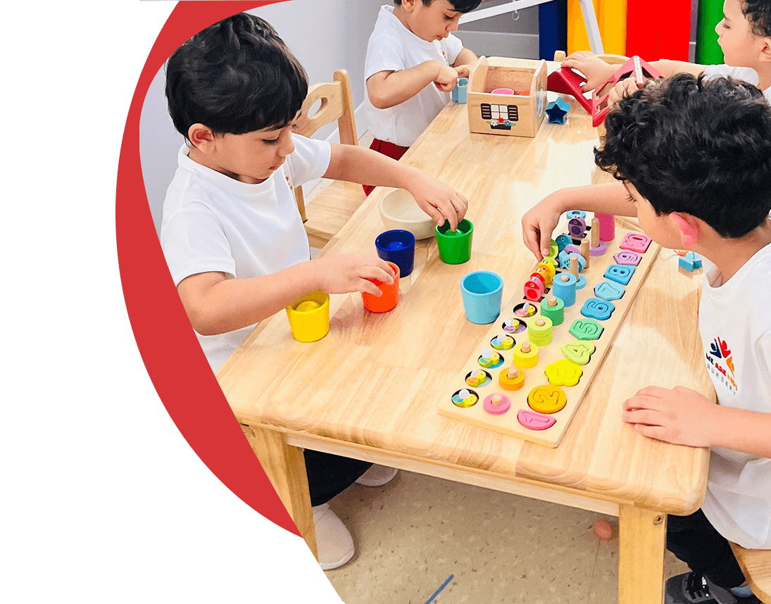 Children learning together in a classroom